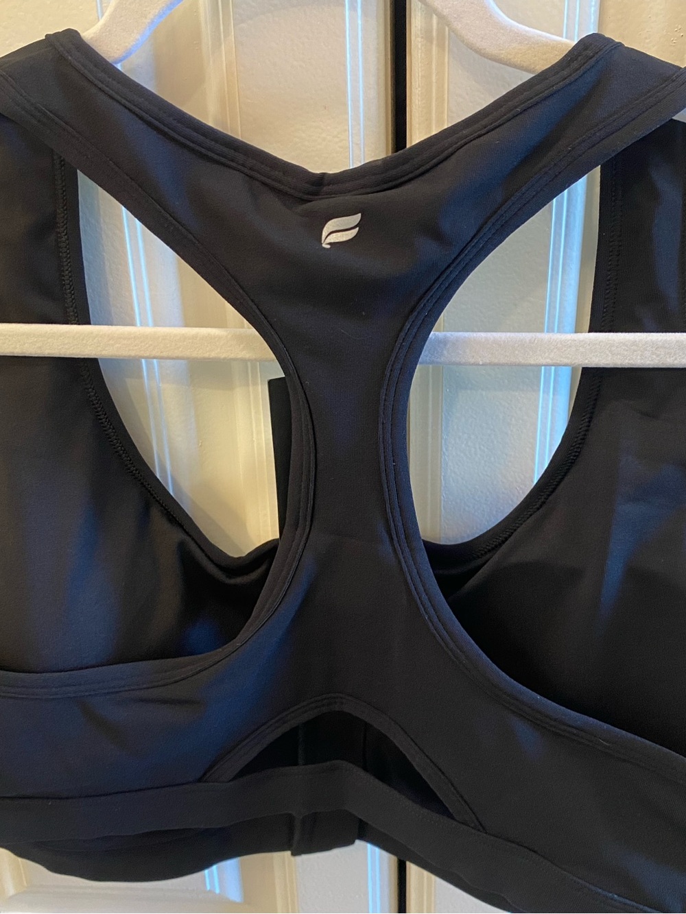 Fabletics Black Racerback Front-Zip Sports Bra - Picture 2 of 4